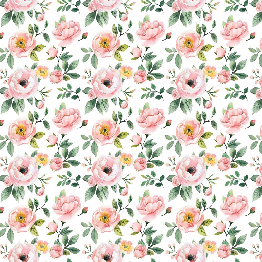 Distressed Pink Floral Pattern Acrylic Sheets - CMB Pattern Acrylic