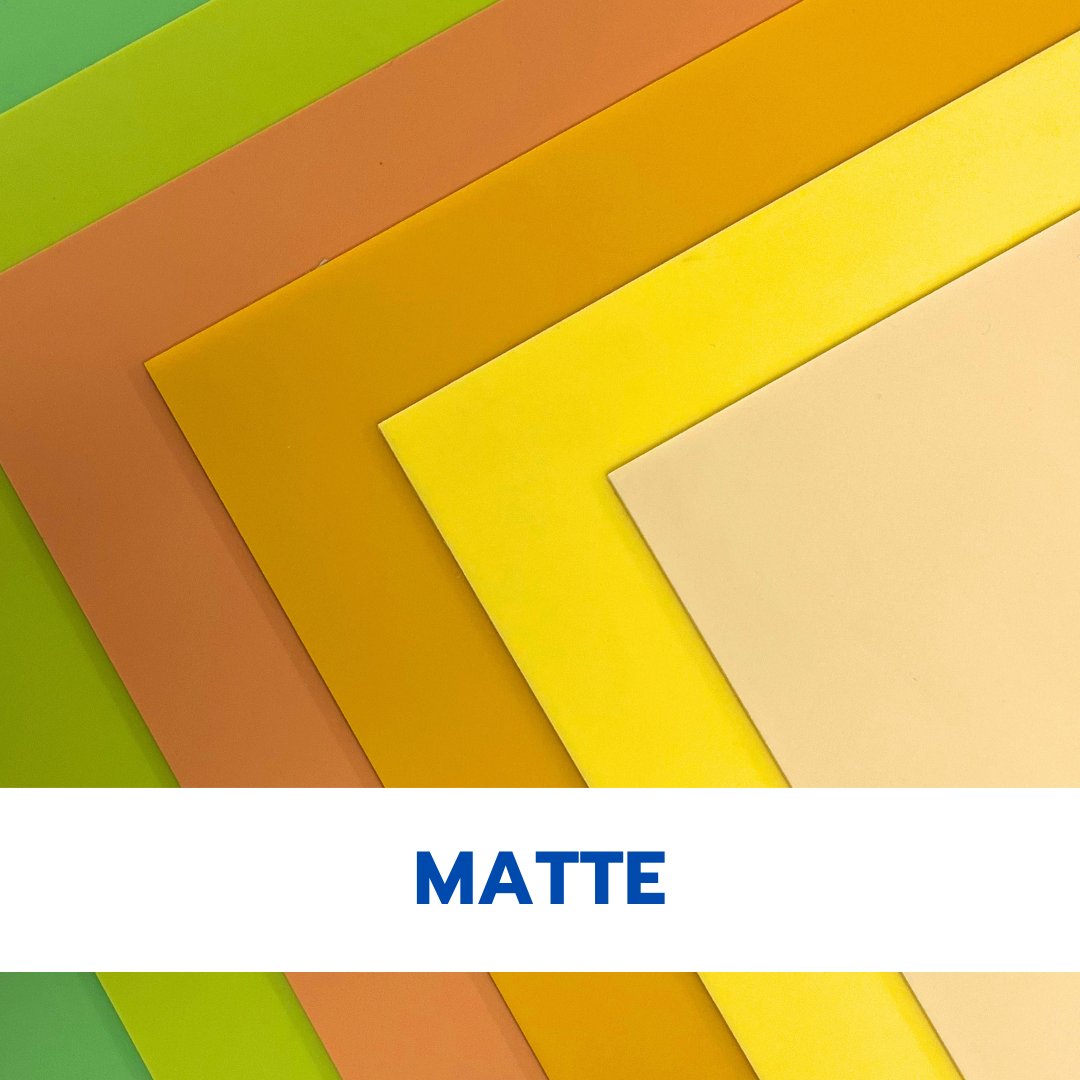 Double Sided Matte Cast Acrylic Sheets | 1/8" | 48" X 96" - Acrylic Sheets