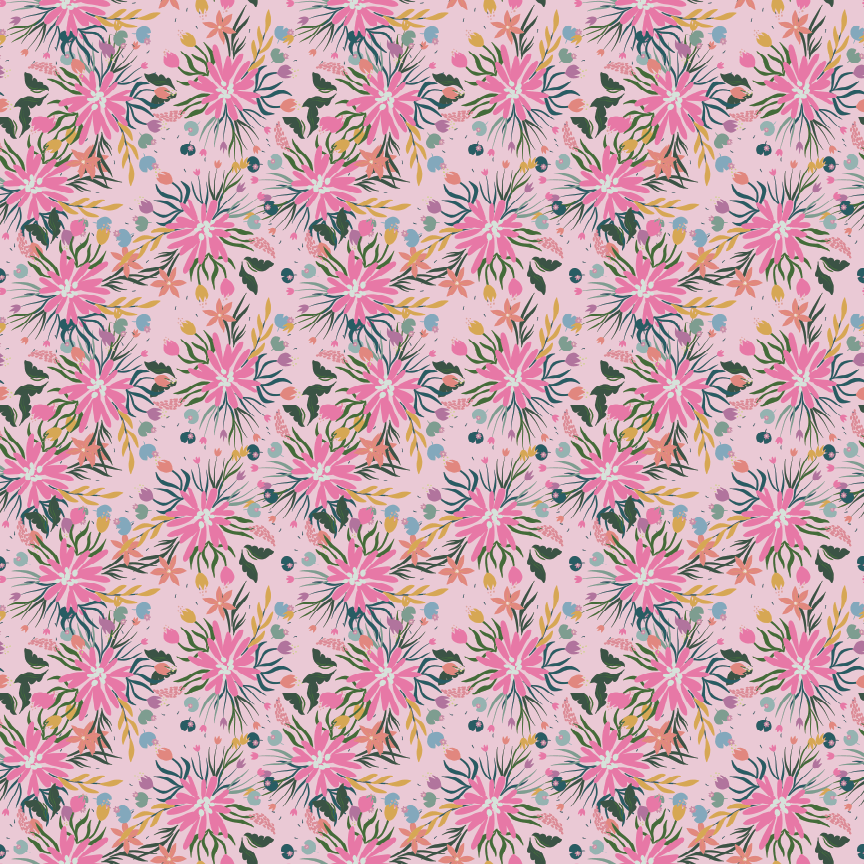 Floral Bloom Pink Pattern Acrylic Sheet - CMB Pattern Acrylic