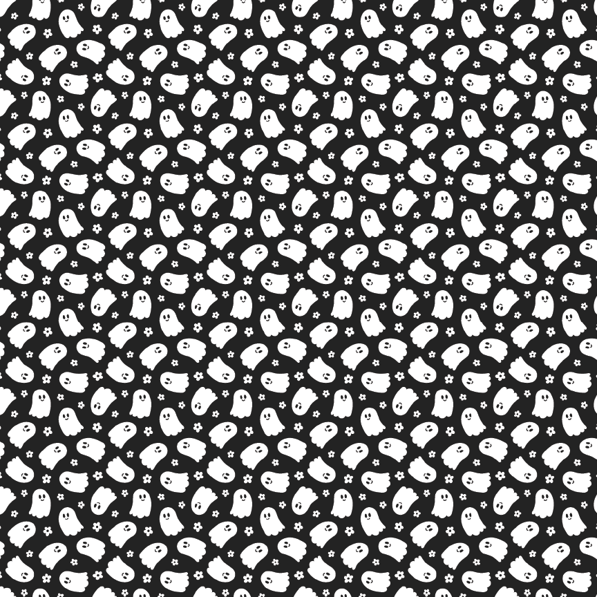 Floral Peekaboo Ghosts Pattern Acrylic Sheets - CMB Pattern Acrylic