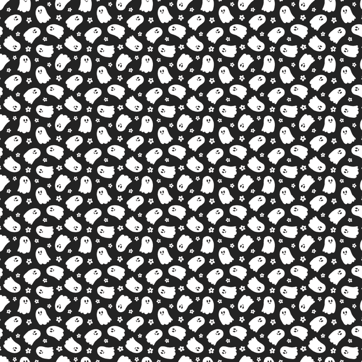 Floral Peekaboo Ghosts Pattern Acrylic Sheets - CMB Pattern Acrylic