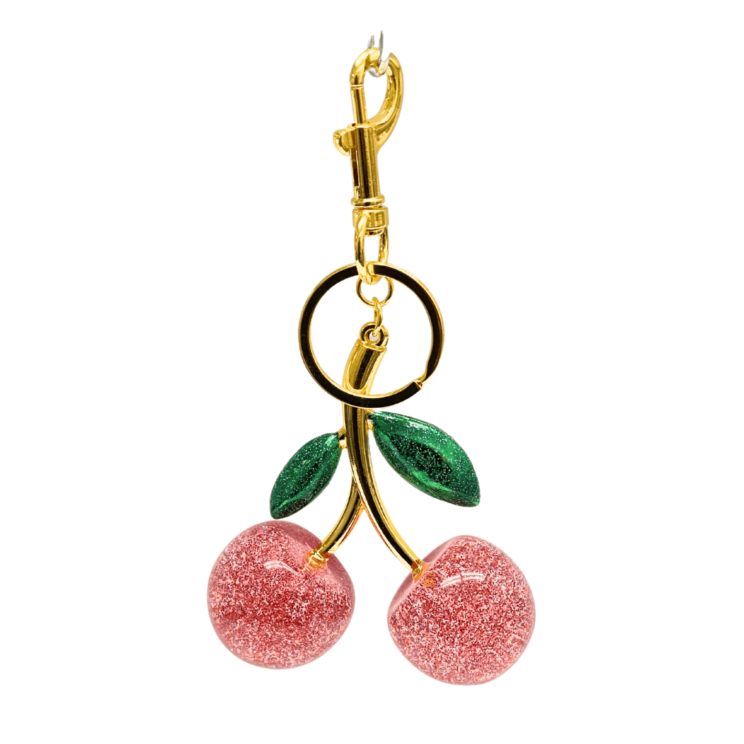 Glitter Cherries Keychain - 