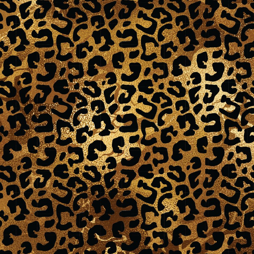 Golden Swirl Leopard Pattern Acrylic Sheet - CMB Pattern Acrylic