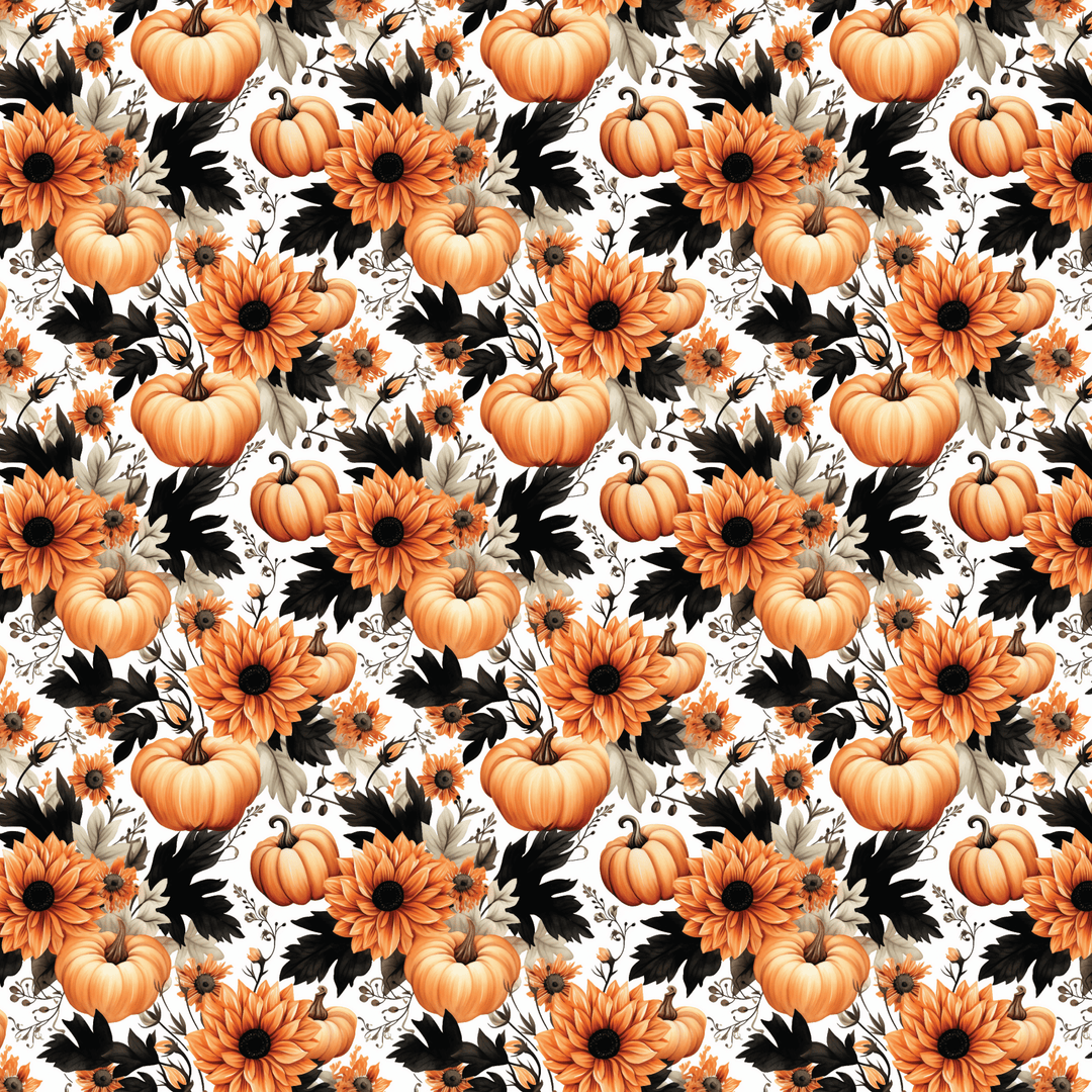 Halloween Fall Floral Pattern Acrylic Sheets - CMB Pattern Acrylic