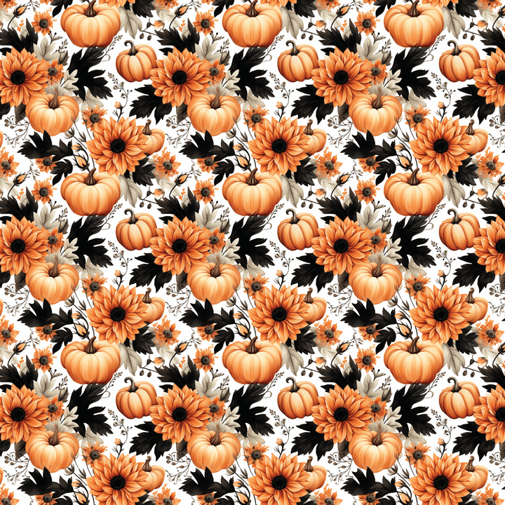 Halloween Fall Floral Pattern Acrylic Sheets - CMB Pattern Acrylic