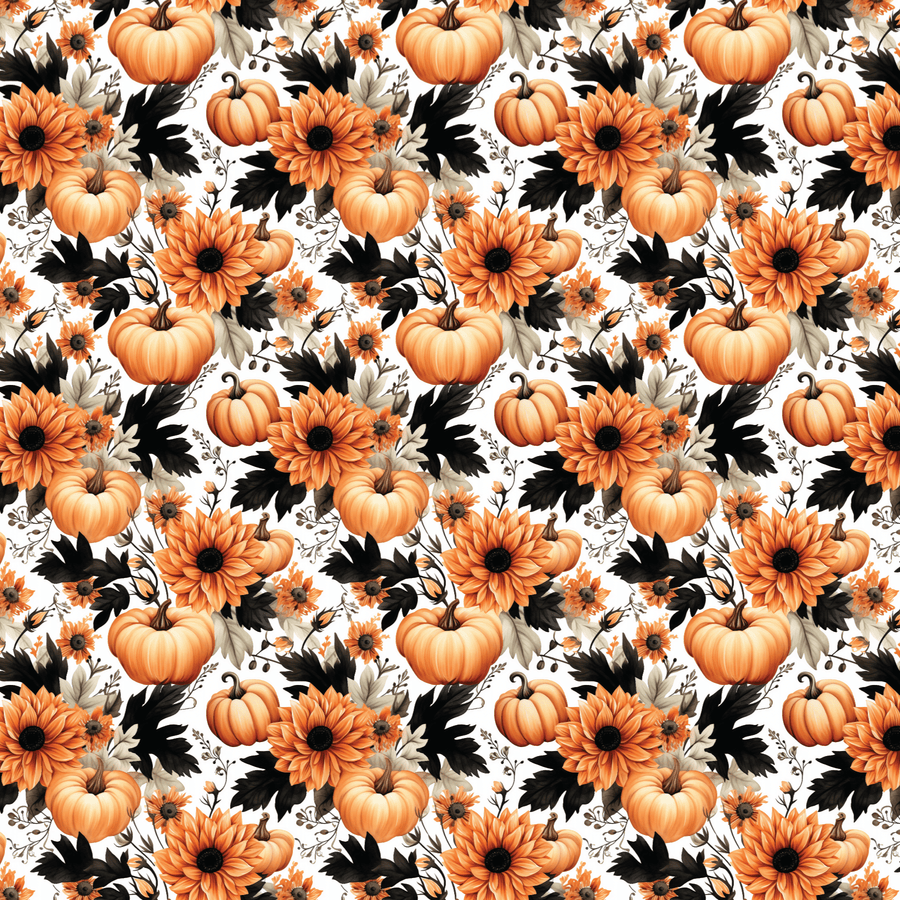 Halloween Fall Floral Pattern Acrylic Sheets - CMB Pattern Acrylic