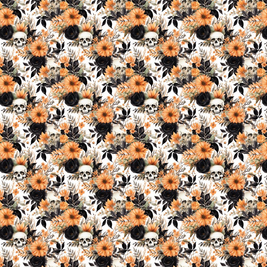 Hidden Skull Floral Pattern Acrylic Sheets - CMB Pattern Acrylic