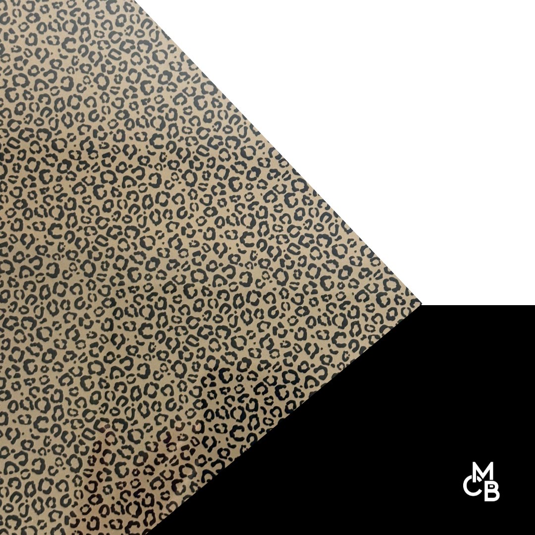 Itty Bitty Black Leopard on Transparent Bronze Pattern Acrylic Sheet CMB PRESTIGE PATTERNS - Acrylic Sheets