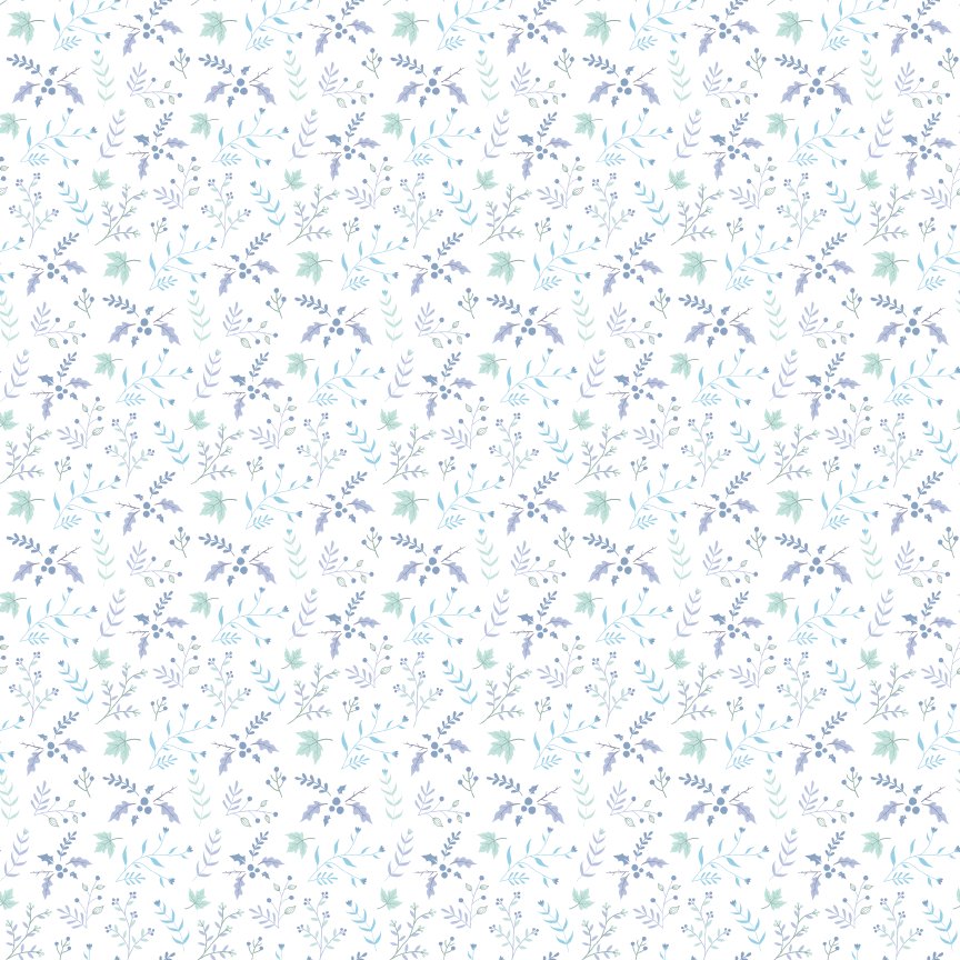 Itty Bitty Floral Blues & Greens Pattern Acrylic Sheets - CMB Pattern Acrylic