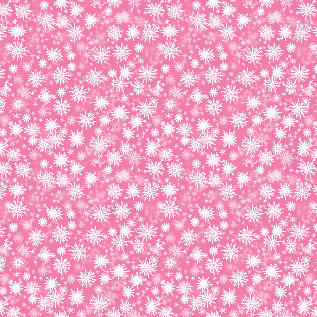 Itty Bitty Pink Snowflakes Pattern Acrylic Sheets - CMB Pattern Acrylic