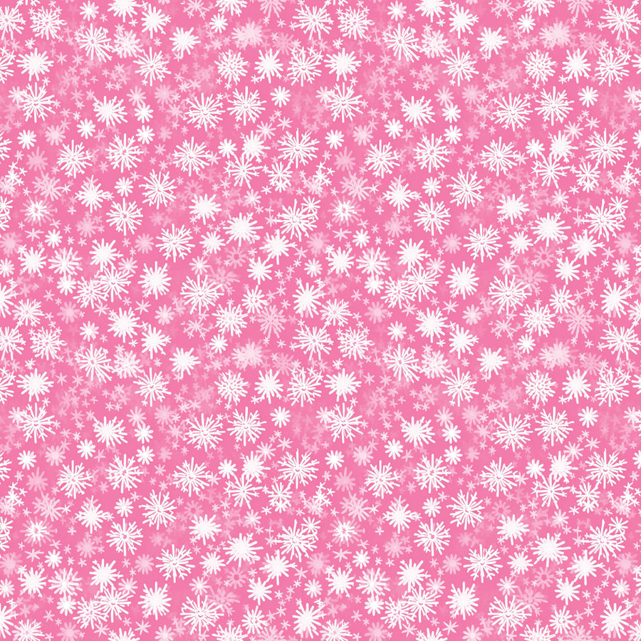 Itty Bitty Pink Snowflakes Pattern Acrylic Sheets - CMB Pattern Acrylic