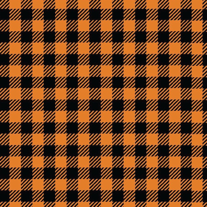 Itty Bitty Pumpkin Buffalo Plaid Pattern Acrylic Sheets - CMB Pattern Acrylic