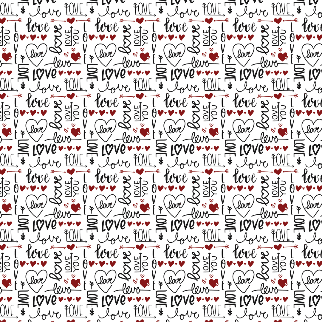 Love Typography Pattern Acrylic Sheets - CMB Pattern Acrylic