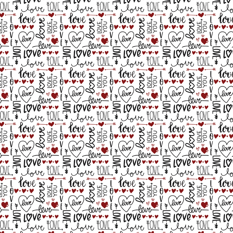 Love Typography Pattern Acrylic Sheets - CMB Pattern Acrylic