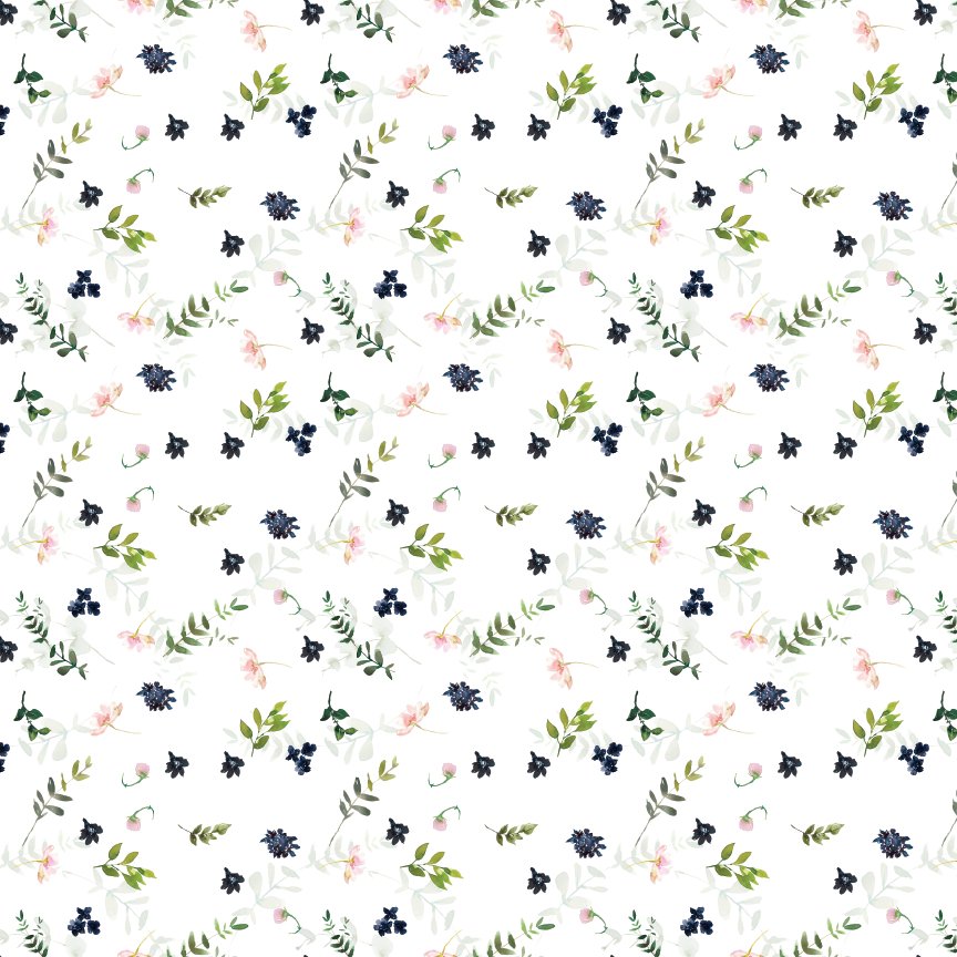 Navy Floral Pattern Acrylic Sheets - CMB Pattern Acrylic