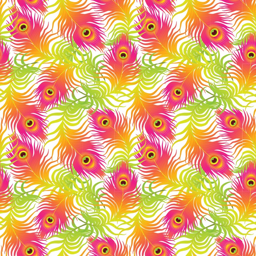 Neon Peacock Pattern Acrylic Sheet - CMB Pattern Acrylic