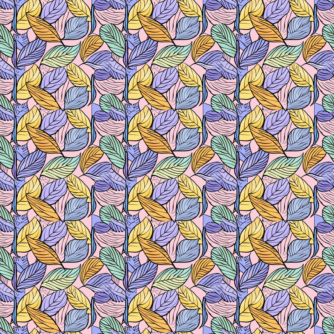 Pastel Ankara Leaves Pattern Acrylic Sheets - CMB Pattern Acrylic