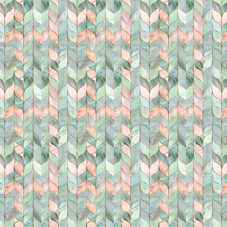 Pastel Green Sea Chevron Pattern Acrylic Sheets - CMB Pattern Acrylic