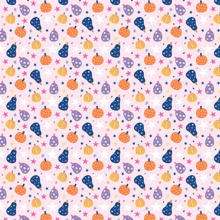 Pastel Pumpkin Party Pattern Acrylic Sheets - CMB Pattern Acrylic