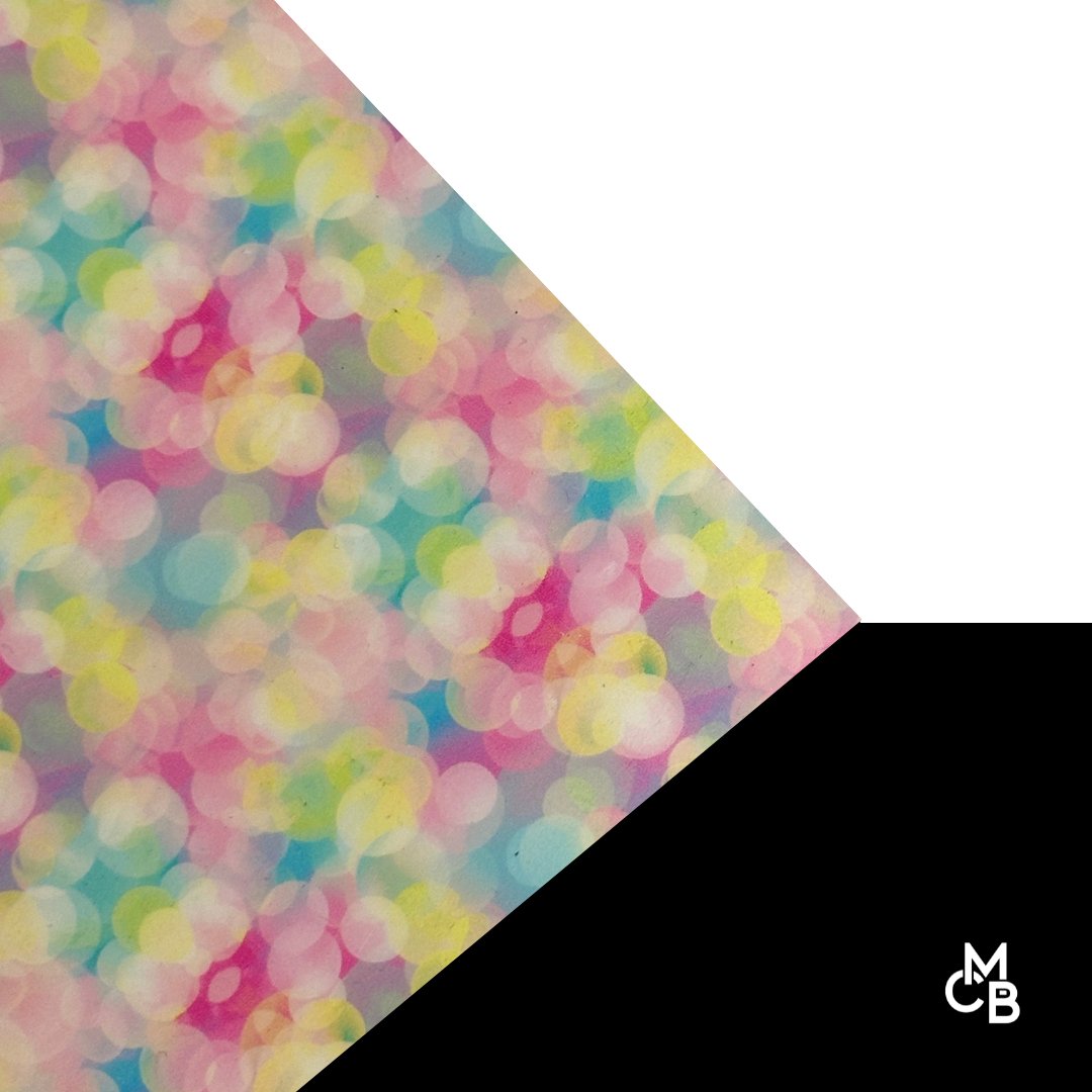 Pastel Spring Bokeh on Metallic White Pattern Acrylic Sheet CMB PRESTIGE PATTERNS - Acrylic Sheets