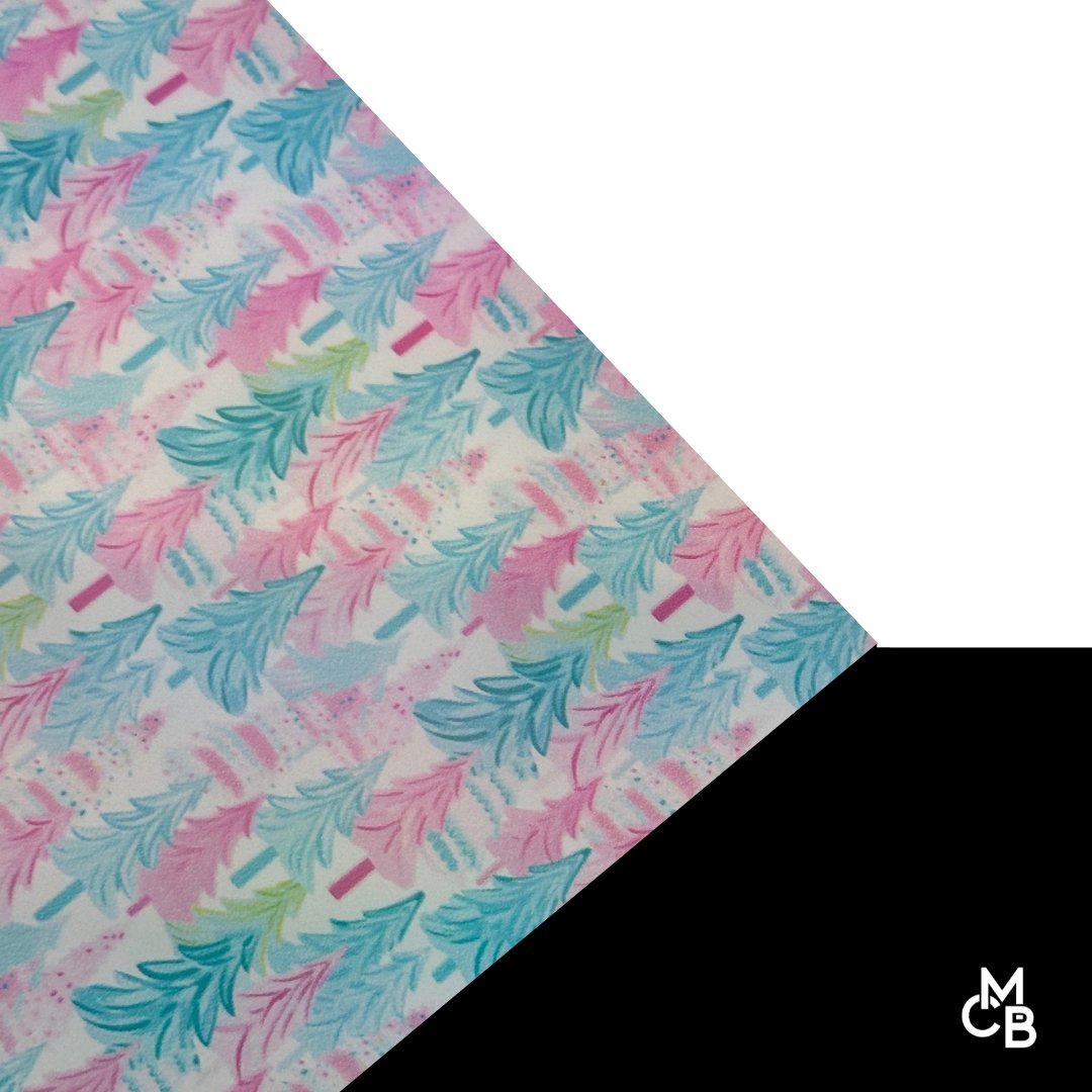 Pastel Trees on Iridescent Rainbow Pattern Acrylic Sheet CMB PRESTIGE PATTERNS - Acrylic Sheets