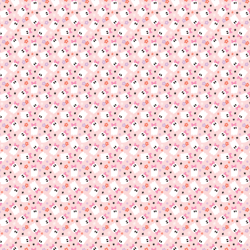 Pink Bow Ghosties Acrylic Sheets - CMB Pattern Acrylic