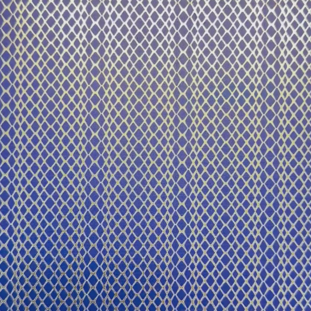 Blue Snakeskin on Champagne Metallic Pattern Acrylic Sheet CMB PRESTIGE PATTERNS