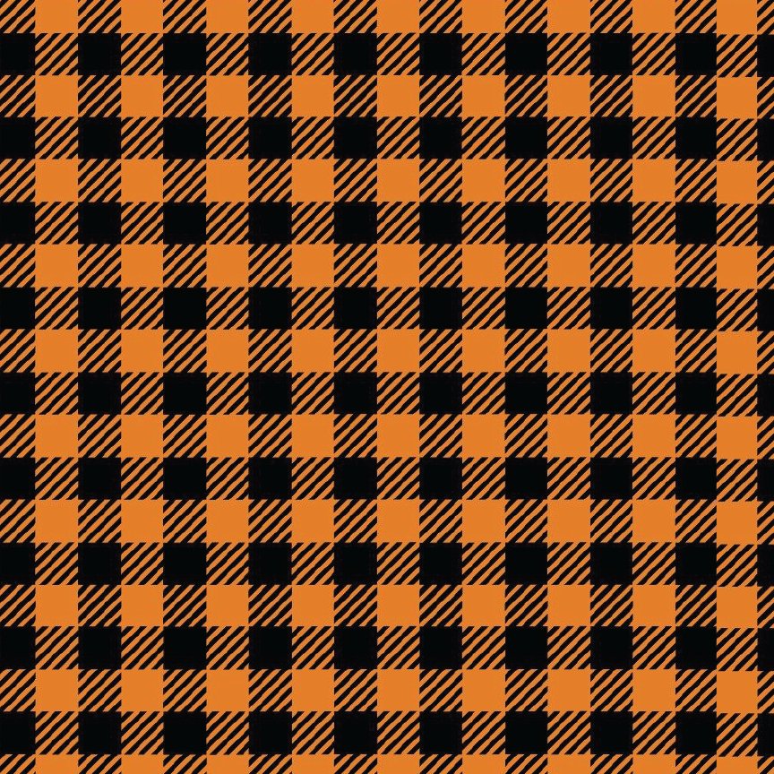 Pumpkin Buffalo Plaid Pattern Acrylic Sheets - CMB Pattern Acrylic