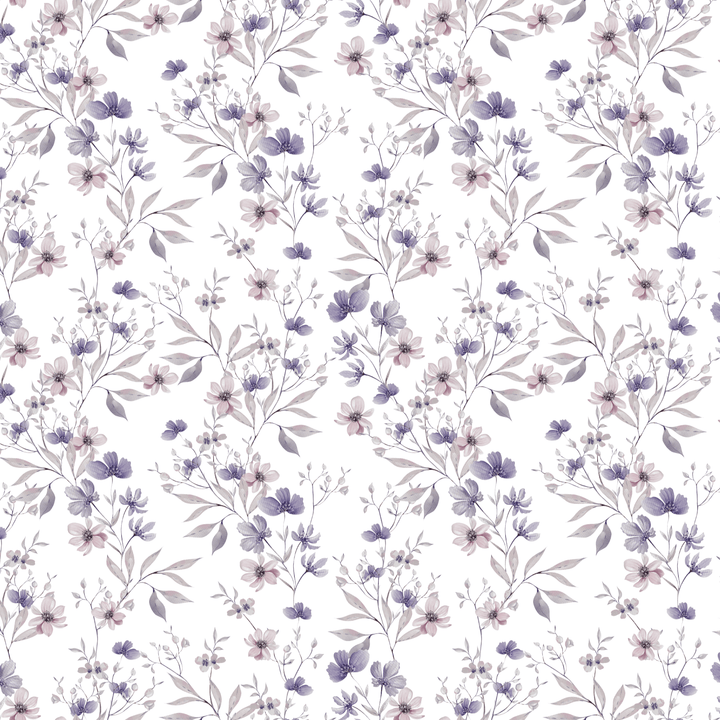 Purple Floral Vines Pattern Acrylic Sheets - CMB Pattern Acrylic