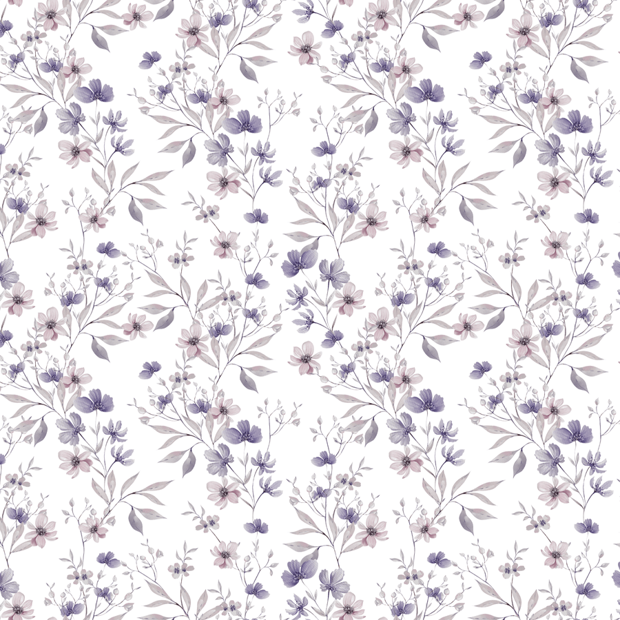 Purple Floral Vines Pattern Acrylic Sheets - CMB Pattern Acrylic