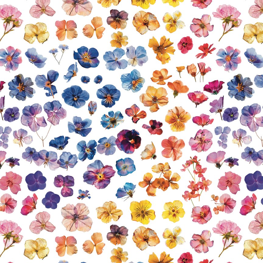 Rainbow Pressed Floral Pattern Acrylic Sheets - CMB Pattern Acrylic