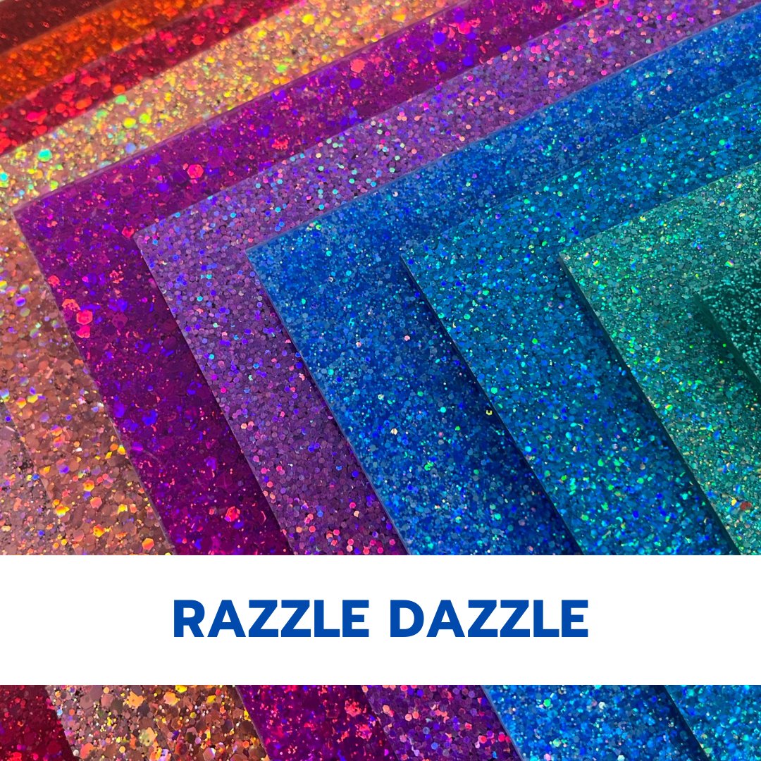 Razzle Dazzle Glitter Cast Acrylic Sheets | 1/8" | 48" X 96" - 