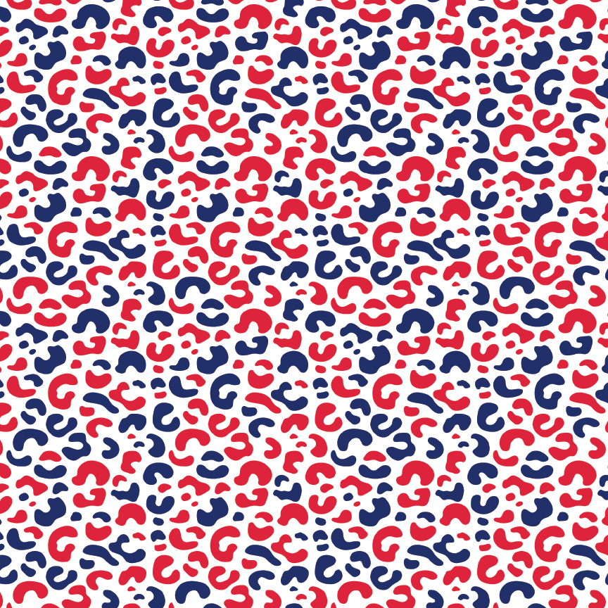 Red & Blue Leopard Pattern Acrylic Sheets - CMB Pattern Acrylic