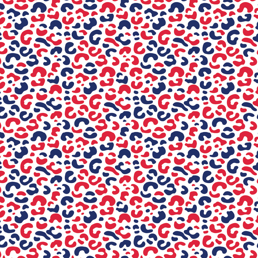 Red & Blue Leopard Pattern Acrylic Sheets - CMB Pattern Acrylic