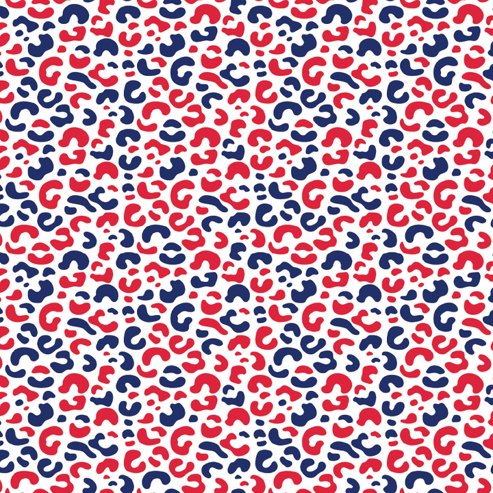 Red & Blue Leopard Pattern Acrylic Sheets - CMB Pattern Acrylic