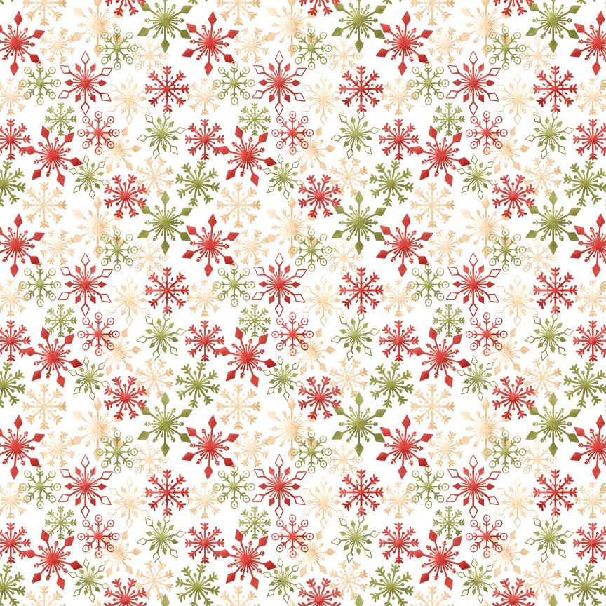 Red Green Gold Snowflakes Pattern Acrylic Sheets - CMB Pattern Acrylic