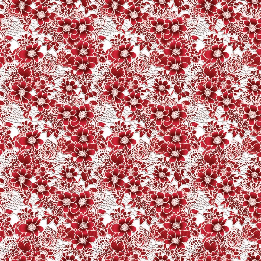 Red Lace Pattern Acrylic Sheets - CMB Pattern Acrylic