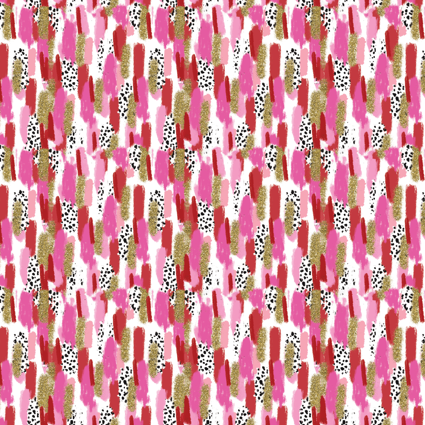 Red Pink Dalmation Brushstrokes Pattern Acrylic Sheets - CMB Pattern Acrylic