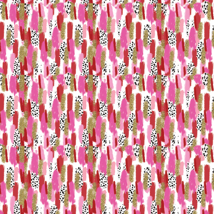 Red Pink Dalmation Brushstrokes Pattern Acrylic Sheets - CMB Pattern Acrylic