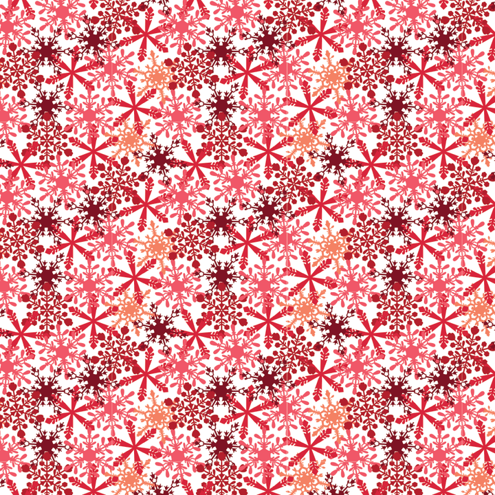 Red Snowflakes Pattern Acrylic Sheets - CMB Pattern Acrylic