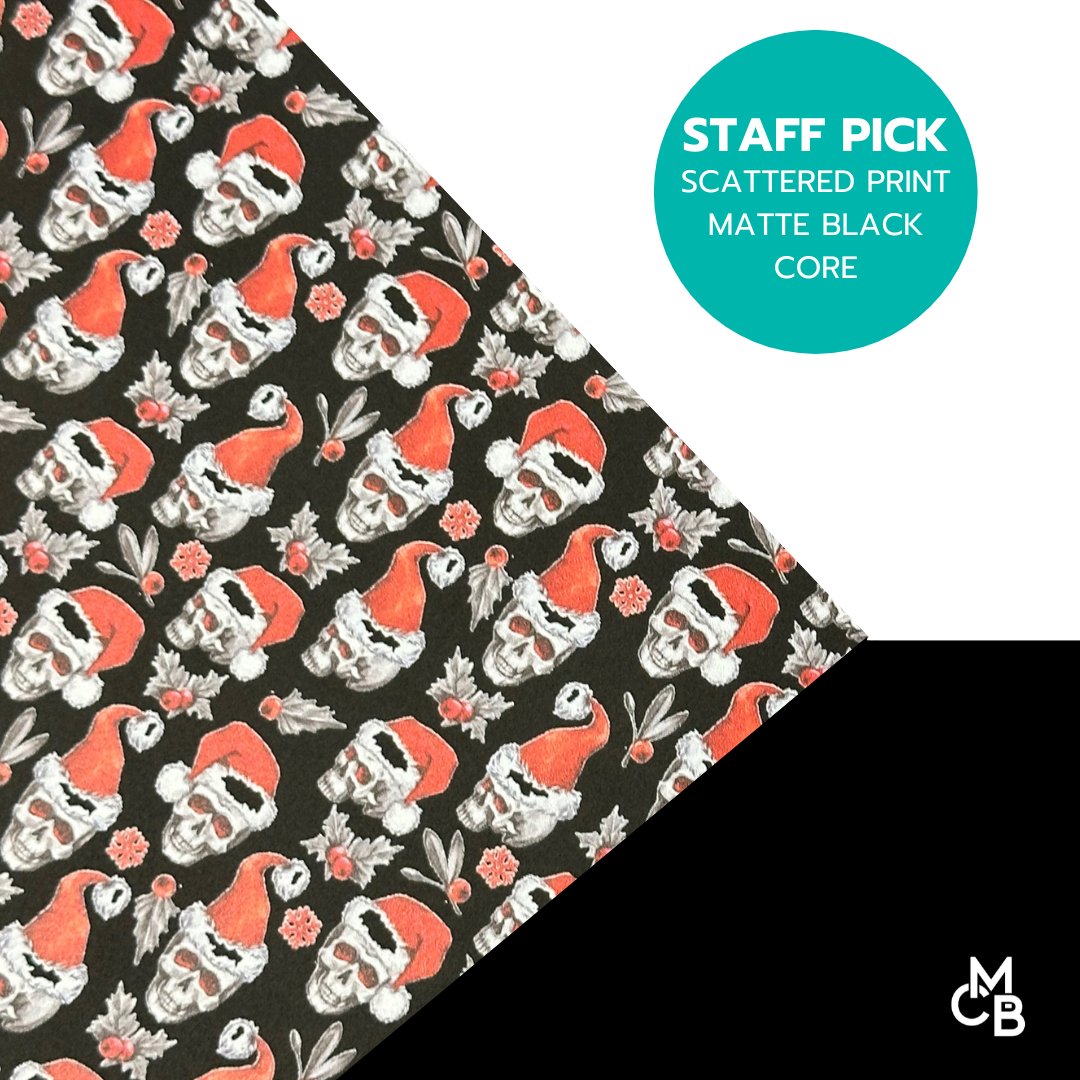 Santa Skulls Pattern Acrylic Sheets - CMB Pattern Acrylic