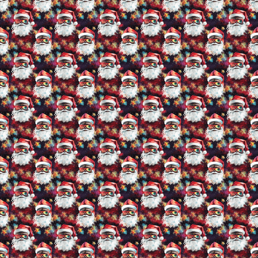 Santa with Shades Pattern Acrylic Sheets - CMB Pattern Acrylic