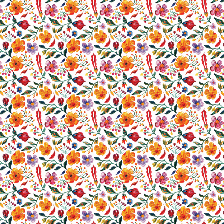 Spicy Floral Pattern Acrylic Sheets - CMB Pattern Acrylic