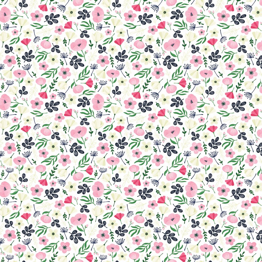 Spring Floral 1 Pattern Acrylic Sheet - CMB Pattern Acrylic