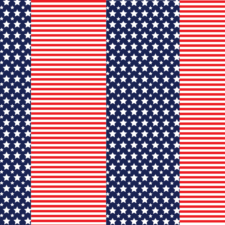 Stars & Stripes Flag Pattern Acrylic Sheet - CMB Pattern Acrylic