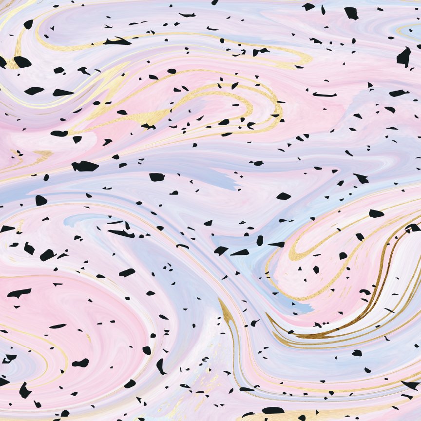 Terrazzo Swirls Pattern Acrylic Sheet - CMB Pattern Acrylic