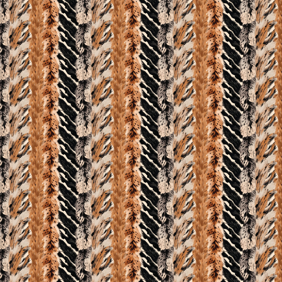Tiger Fur Stripes Pattern Acrylic Sheets - CMB Pattern Acrylic