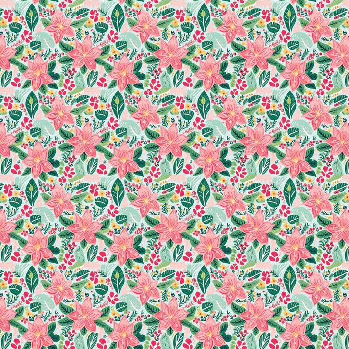 Tropical Pastel Christmas Floral 2 Pattern Acrylic Sheets - CMB Pattern Acrylic