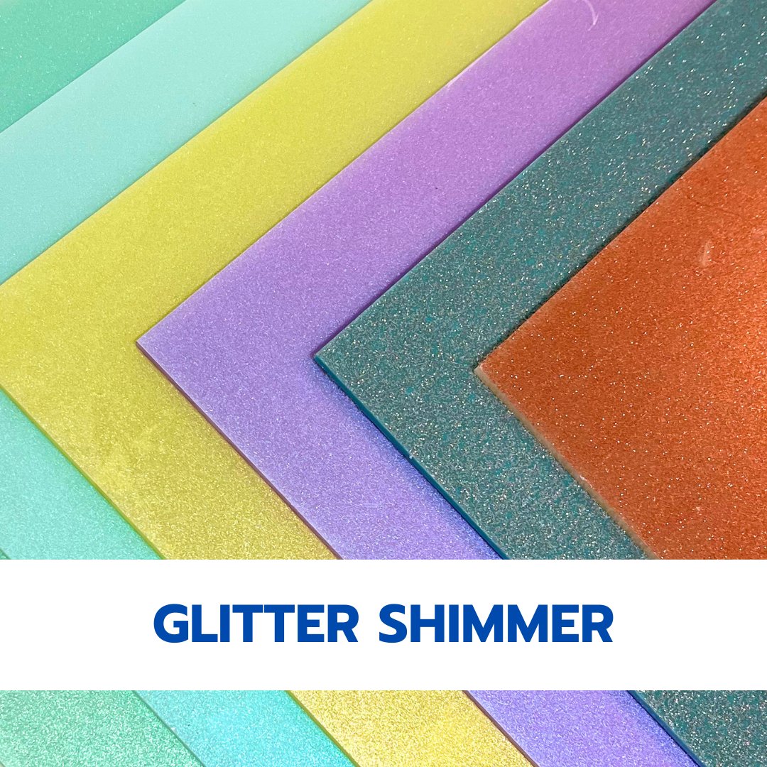 Two Tone Glitter Cast Acrylic Sheets | 1/8" | 48" X 96" - 