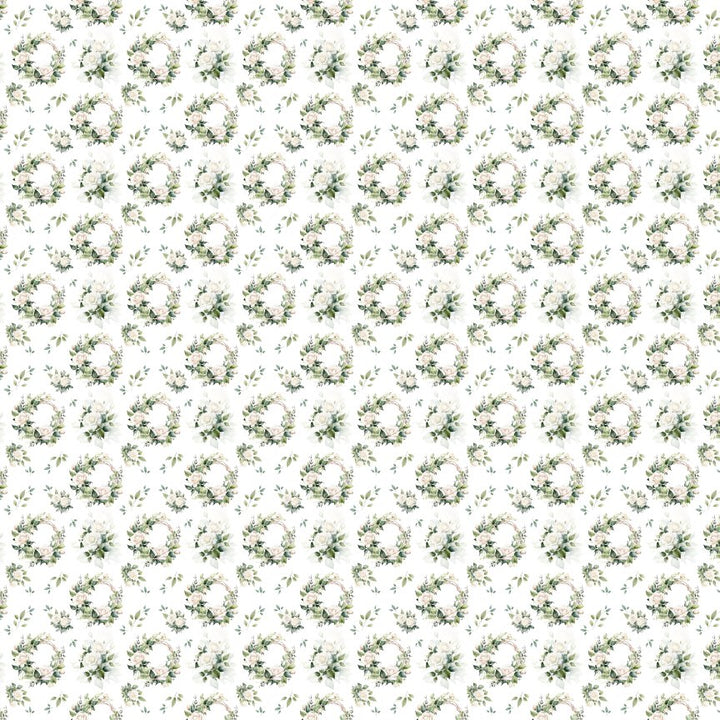 White Wreaths Pattern Acrylic Sheets - CMB Pattern Acrylic